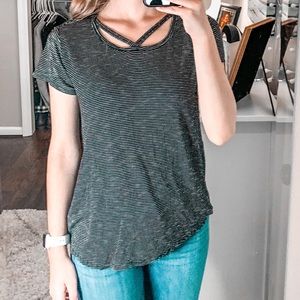 cute striped strap shirt!